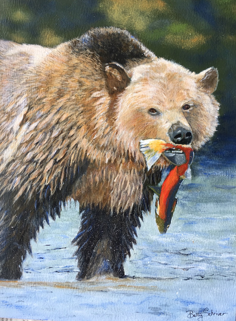 Betty Schriver -Grizzly Bear's Catch - Terry Isaac Workshop